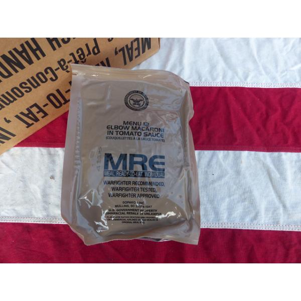 最新　米軍実物 2027年検 MREレーション 戦闘食　MENU 12 SOPAKCO ミリメシ ミリ飯 非常食 391x