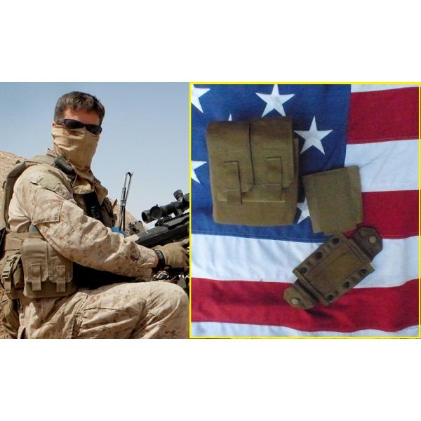 米軍放出品 FSBE2 9mmマガジンポーチ コヨーテブラウン 海兵隊 USMC 米軍実物 USMC コヨーテ SAW マガジンポーチ M249 M4 M16 07x