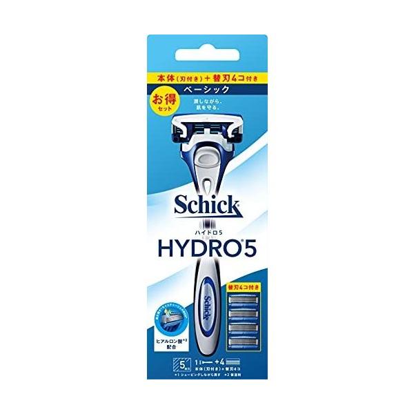 ハイドロ Schick(シック) ハイドロ5 ベーシック コンボパック(ホルダー(刃付き)+替刃14コ) スキンガード付 5枚刃 ブルー