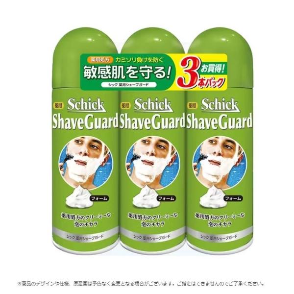 シック 薬用シェーブガード シェービングフォーム トリプルパック 200g×3個 ３本セット