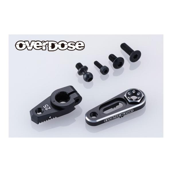 ★OVERDOSE ★ OD3889 「　JT アルミダイレクトサーボホーンType-2 (  ブラック/ フタバ 用)   」　