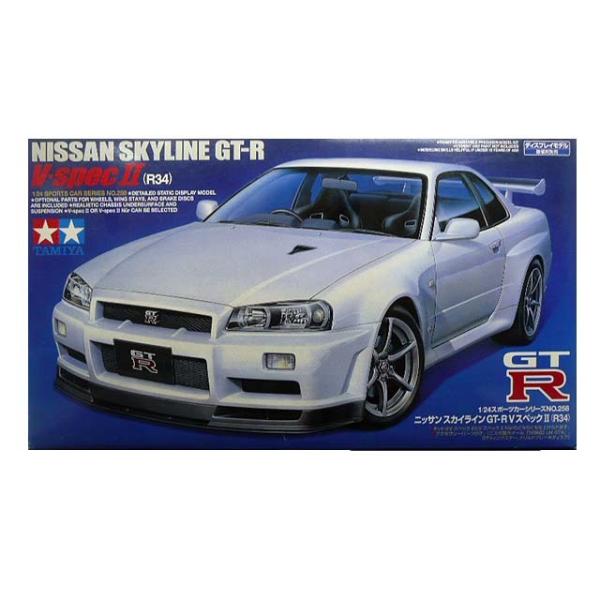 タミヤ　1/24　日産・スカイラインGT-R(R34)　プラモデル完成品 タミヤ】24258)1/24 ニッサン スカイライン GT-R VスペックII