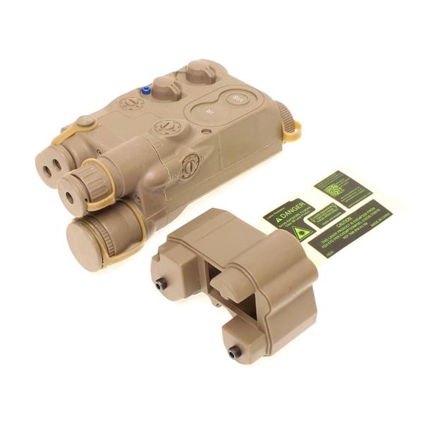 H8107D　20mmレール対応/特殊部隊系ドレスアップに AN/PEQ-16スタイル バッテリーケース/DE マルイミニSサイズ以下対応/ダミーモデル/ABS樹脂製