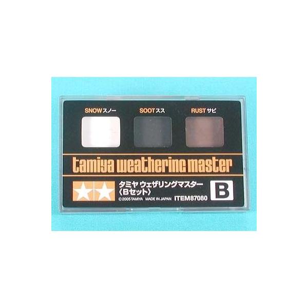 タミヤ メイクアップ材シリーズ No.80 タミヤウェザリングマスターBセット スノー 87080ウェザリング・墨入れ No.80タミヤ ウェザリングマスターＢ（スノー・スス・サビ）TAMIYA WEATHERING MASTER B SE...