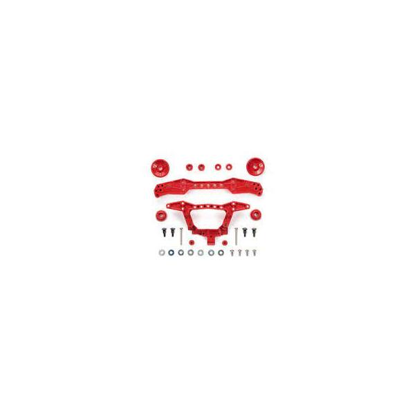 タミヤ ミニ四駆特別企画(パーツ) 強化リヤダブルローラーステー(3点固定/レッド) 94745 爆買