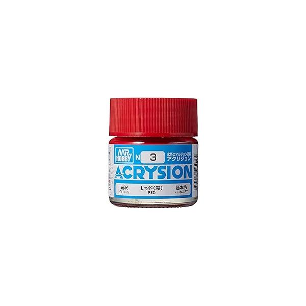 GSIクレオス N3 アクリジョンカラー レッド (赤) 光沢 10ml 模型用塗料 N3 爆買