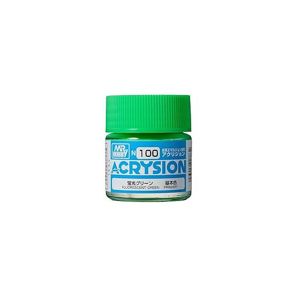 GSIクレオス N100 アクリジョンカラー 蛍光グリーン 蛍光 10ml 模型用塗料 N100 爆買