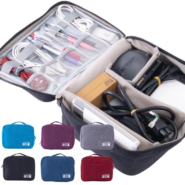 収納ポーチ ガジェットポーチ トラベルポーチ 充電器ポーチ 旅行ポーチ 小物ポーチ 化粧ポーチ アクセサリーポーチ コスメポーチ 収納 出張 旅行 アクセサリーケース 男女兼用 ギフト プレゼント 旅行 便利グッズ 送料無料ごちゃごちゃしや...