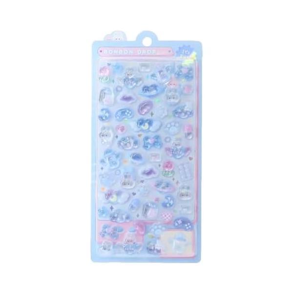 シールシート]ボンボンドロップシール/みずいろボンボン ぬいぐるみ