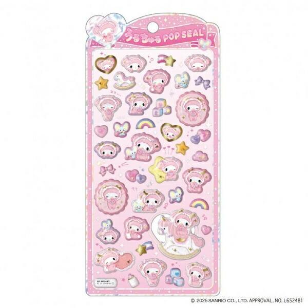 クラックス 正規品 うるちゅるポップシール POP SEAL マイメロディ サンリオ ベビー ぬいぐるみ おもちゃ 雑貨  新品 * 即納