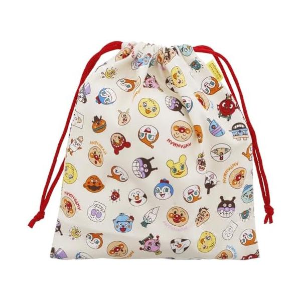他サイト： アンパンマン オールスター お着替え巾着 約29×25cm 日本製 アイボリー ANC-1001   ぬいぐるみ グッズ おもちゃ  新品 *即納の商品画像