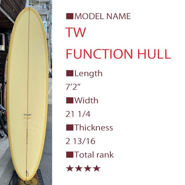 Tyler Warren Sharpes FUNCTION HULL 7'2”（タイラーウォーレン ハル