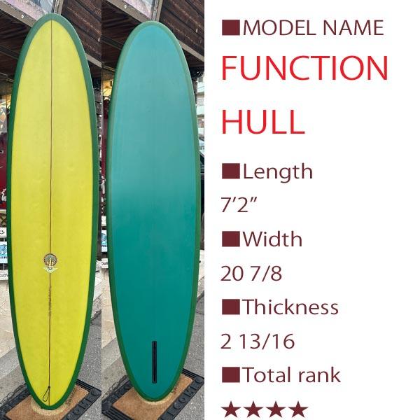 Positiveタイラーウォーレン ファンクションハル 7'0\" TYLER WARREN SHAPES Function Hull 7'2″ ｜ Blue. (ブルー