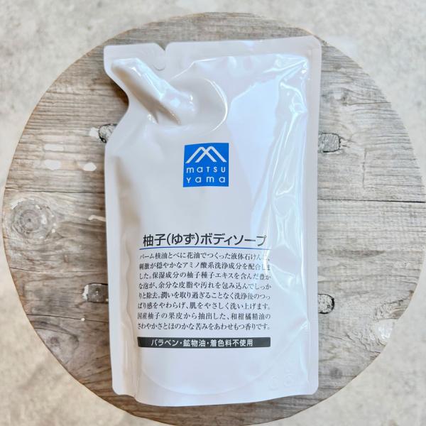 松山油脂 M-mark series ボディソープ ゆず 日本製 釜焚きせっけん 柚子 詰替用 600mL