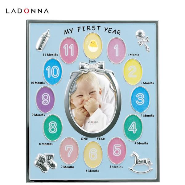 他サイト： ラドンナ マイファーストイヤーフォトフレーム ブルー MB21-130-BLの商品画像