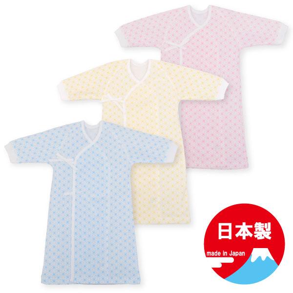 新生児スムース麻葉柄長肌着 日本製 G221 ほほえみ工房 通販 Yahoo ショッピング