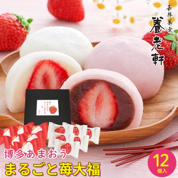 福岡の苺農家さんが愛情たっぷりに育てたMサイズの博多あまおうを まるごと１玉使用した紅白2種類の苺大福。一口頬張ると あまおうの酸味と あんこの上品な甘みがお口の中に広がります。半解凍で美味しくお召し上がりいただけます。フルーツ大福で有名な...