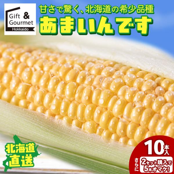 [Release date: July 20, 2026]こちらの商品は8月上旬-9月中旬の期間内に順次出荷予定です。とうもろこし 北海道 あまいんです 10本入り(2セット購入でオマケ付) / トウモロコシ 北海道とうもろこし 甘いとうも...