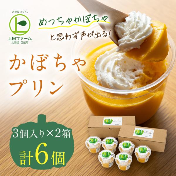 かぼちゃ プリン 3個セット×2（6個）北海道 カボチャ 南瓜 カラメル 生