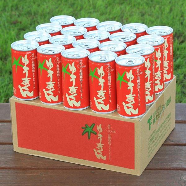 送料込】北海道産 有機栽培トマトジュース ゆうきくん190g×20缶 (株