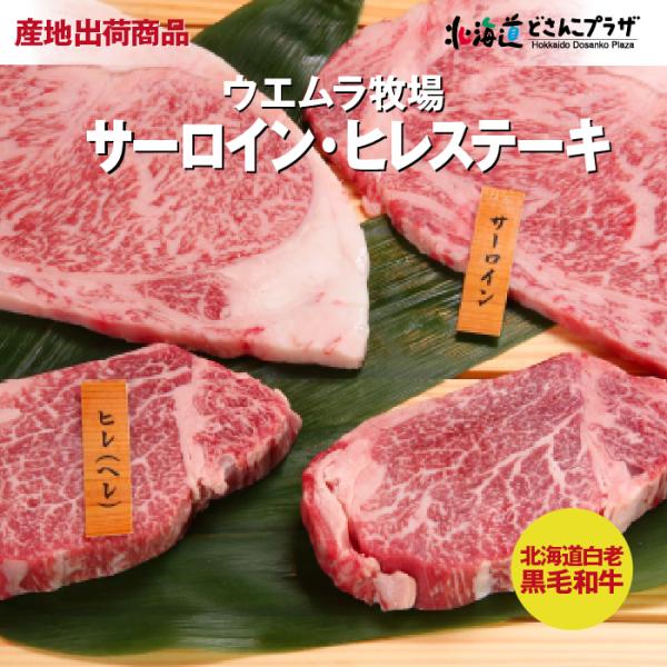 産地出荷「白老牛サーロイン・ヒレステーキ」冷凍 送料込 道央