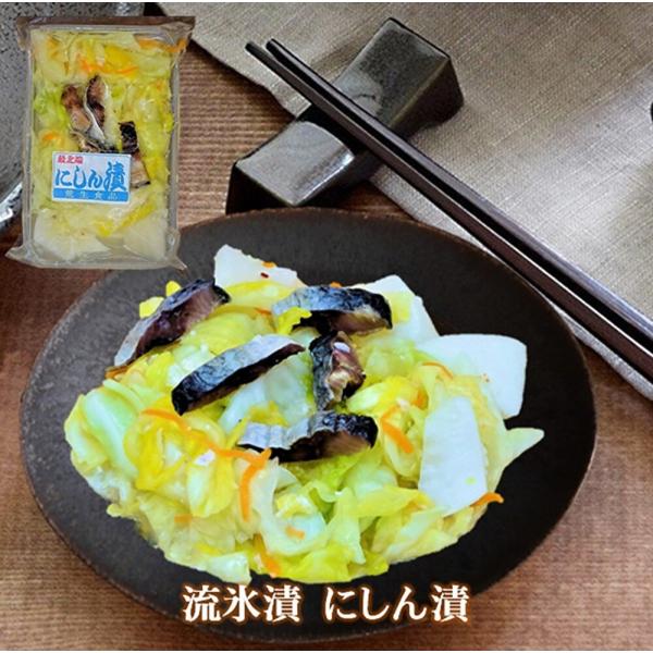北海道宗谷産みがき鰊と国産キャベツ（6月〜2月は北海道産）のニシン漬。キャベツと大根の食感が絶妙！ニシンが半身で入っていますので、お好みのサイズに切ってお召し上がり下さい。内容量：300ｇ　原産地：国内（キャベツ、大根、人参、鰊）加工地：稚...