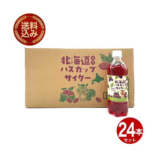 送料込＞小原 ハスカップサイダー500ml×24 1ケース 北海道 お土産 ご