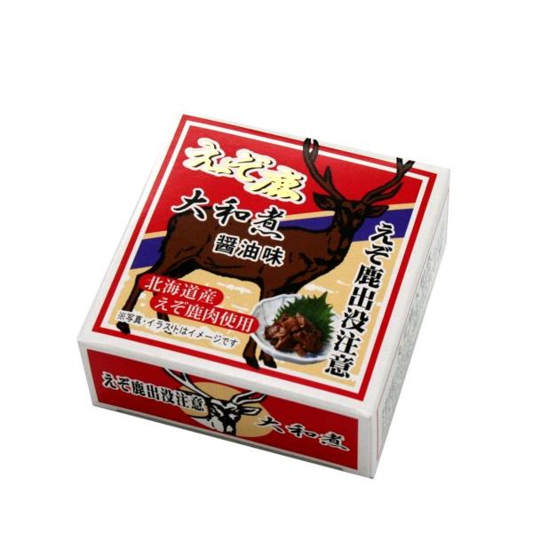 北海道産えぞ鹿肉を大和煮にしました。■原材料名：えぞ鹿肉（北海道産）、還元水飴、醤油、砂糖、みりん、唐辛子/調味料（アミノ酸等）、（一部に小麦・乳成分・大豆を含む）■内容量：70ｇ■賞味期限：製造から365日■保存方法：直射日光を避け常温で...
