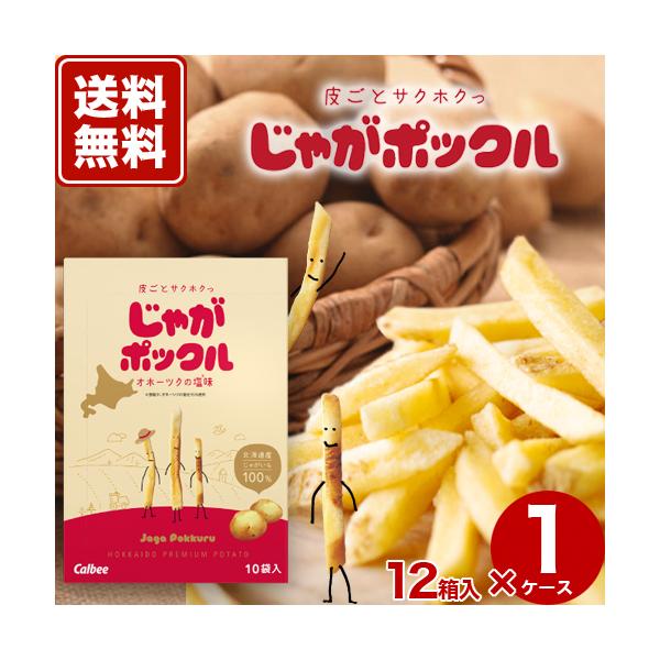 【送料無料】カルビーじゃがポックル 【オホーツクの塩味】12箱入１ケース スナック おやつ お菓子 ギフト プレゼント 北海道 お土産  お取り寄せ