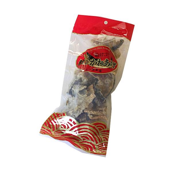 パリッと美味しい鮭皮のスナック！！！■原材料名　原材料：鮭皮(北海道産)、小麦粉、植物油、食塩、昆布、香辛料／調味料(アミノ酸）、（一部に鮭・小麦を含む）■内容量　　45ｇ■賞味期限　製造から60日■保存方法　直射日光、高温、多湿は避け常温...