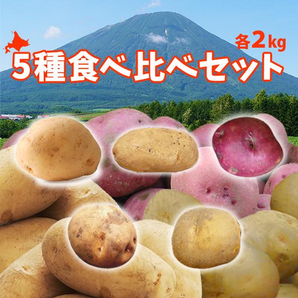 北海道真狩村産［じゃがいも5種 食べ比べセット 計10kg］各種2kgずつ 2026年秋収穫