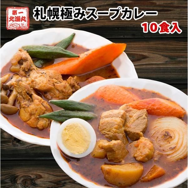 札幌 スープカレー 10食セット 北海道 レトルトカレー チキン 豚角煮 送料無料 プレゼント ギフ...