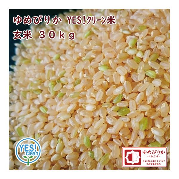 YES！clean ゆめぴりか 玄米 30kg 令和7年産 一等米 北海道産 第一区分　品位検査済認証品 YES！クリーン米 爆買
