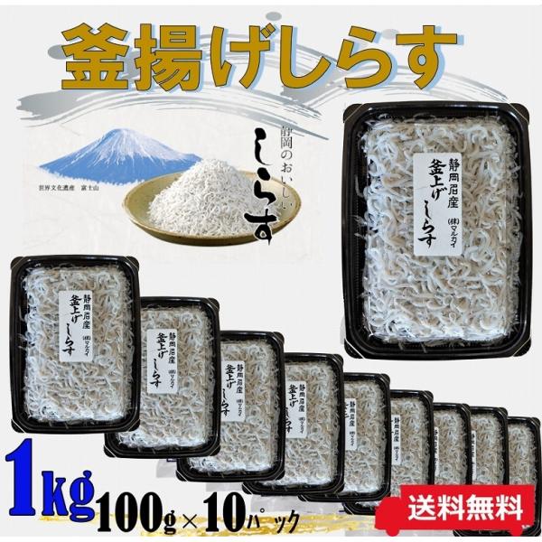 しらす シラス 釜揚げしらす 静岡県産 100g×10パック 送料無料