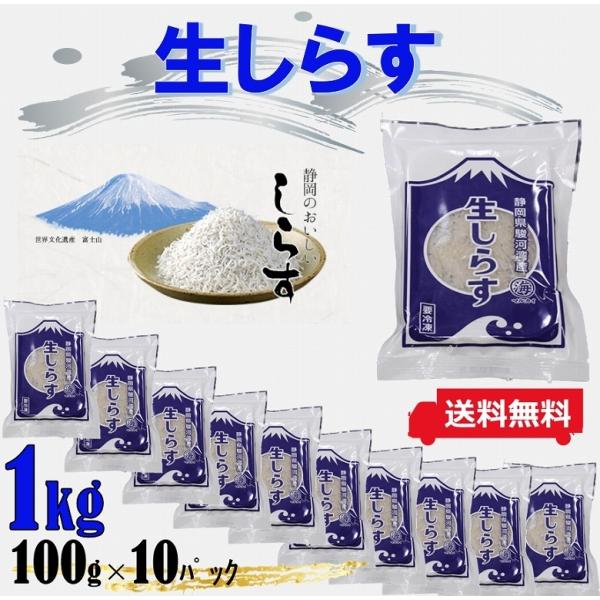 生しらす 生シラス しらす丼 静岡県産 100g×10パック 送料無料
