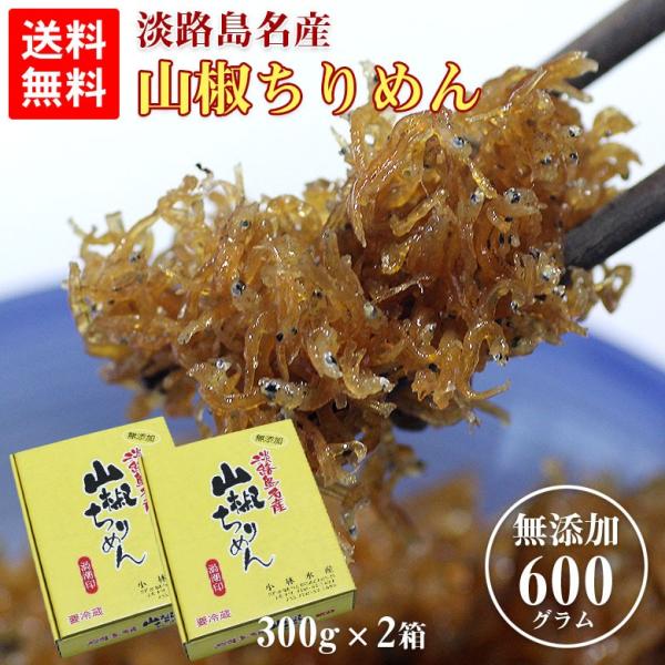 山椒ちりめん 淡路島 送料無料 ちりめん山椒 300g ×2箱 600g 山椒 ちりめん 産地直送 じゃこ しらす ちりめんじゃこ 佃煮 ふりかけ お茶漬け おにぎり