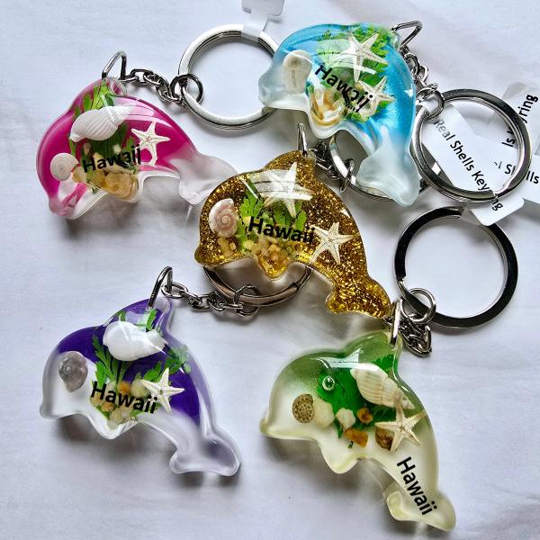 キーホルダー ハワイ 限定 イルカ 海の守り神 各色1点限り キー