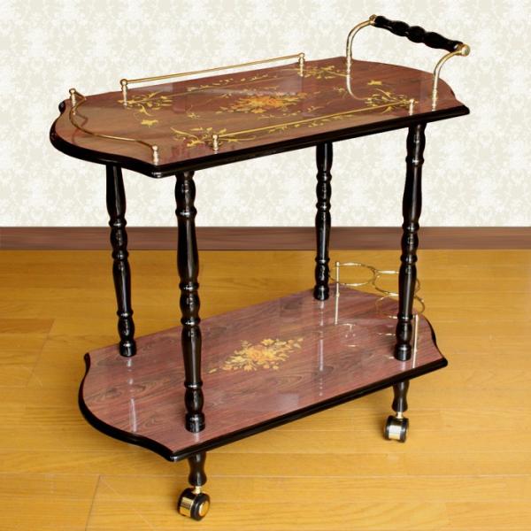 ヨーロピアン ティーカート ワゴン 長角 象嵌柄 ワインホルダー付 Buyee Buyee Japanese Proxy Service Buy From Japan Bot Online