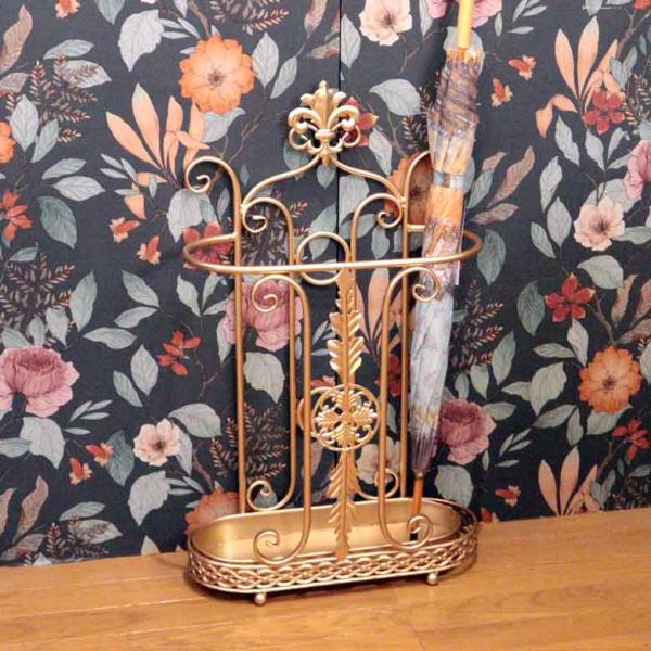 傘立て アンブレラスタンド オーバル シャンパンゴールドィンテージ 傘立て アンブレラスタンド オーバル シャンパンゴールド