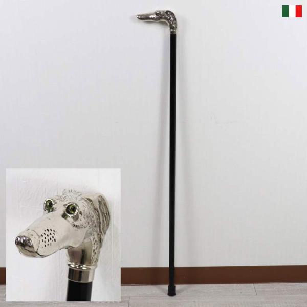 ステッキシルバー ドッグウォーキング スティック イタリア製 ステッキ シルバー ドッグ 杖 ウォーキングスティック