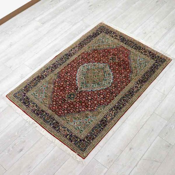 ペルシャ絨毯 150x100cm タブリーズ カーペット ラグ 玄関マット