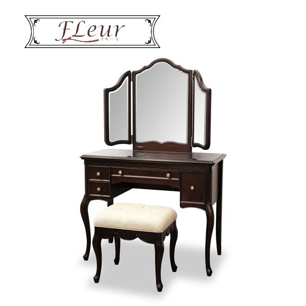 東海家具工業 ドレッサー 三面鏡 スツール付 東海家具 フルール DM