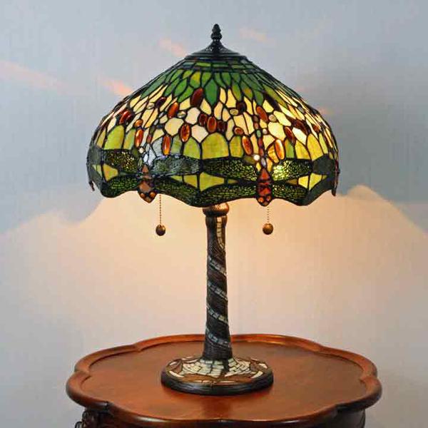 40％割引ブラック系リアル ステンドグラス ランプ トンボ ドラゴンフライ 照明 ジュエル テーブルランプ フロアスタンド ライト/照明