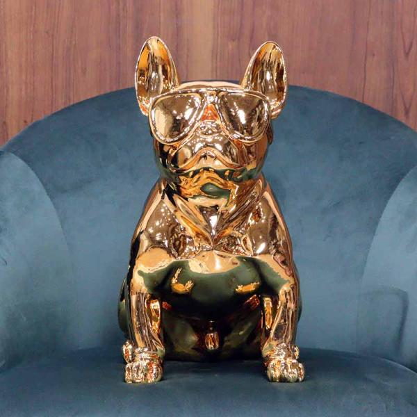 フレンチブルドッグ ゴールド オブジェ 置物 ブヒ 犬 風水 金運 フレンチブルドッグ ゴールド オブジェ 置物 ブヒ 犬 風水 金運