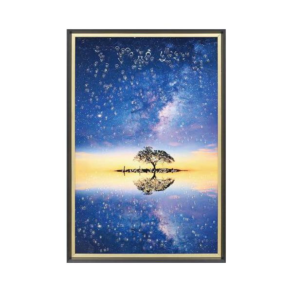 アートフレーム 馬の群れ/キロ クリスタルピクチャー 額絵 ゴールド