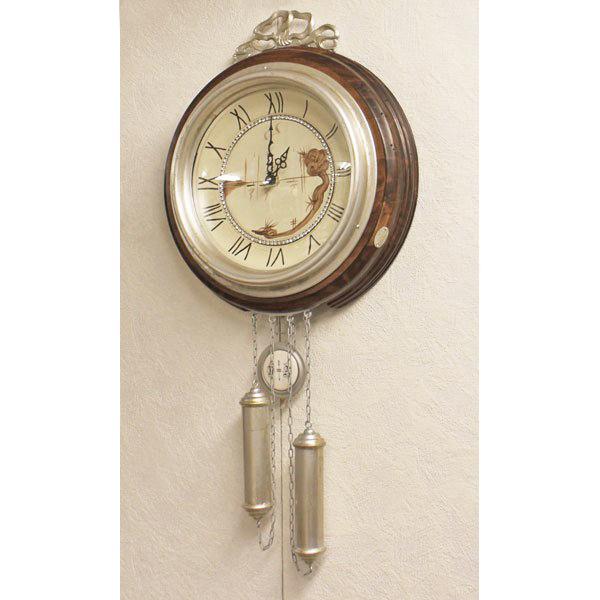 イタリア 壁掛け時計 カパーニ アンティークポプラ ウォールクロック