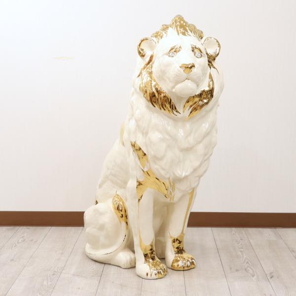 陶器 動物 ライオン 置物 イタリア製 獅子 完成品 ヨーロピアン 陶器 動物 ライオン 置物 イタリア製 獅子 完成品 ヨーロピアン