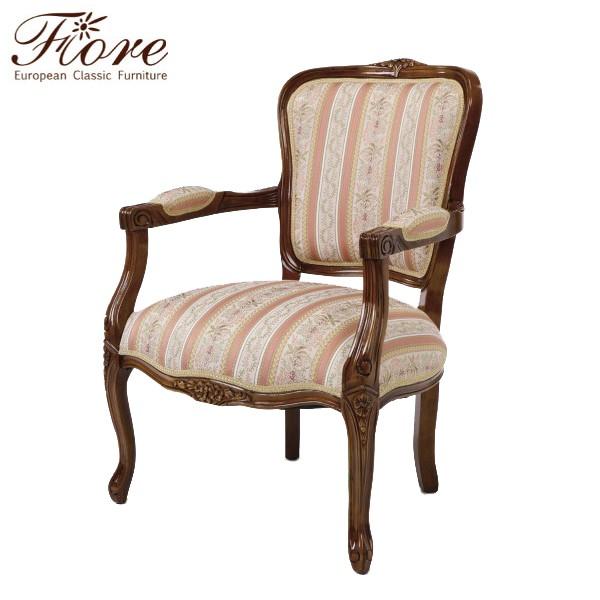 アームチェア 猫脚 ピンク ストライプ ソファ 肘付き フィオーレ 茶 クラシック ロココ調 高級 ヨーロピアン イタリアン アンティーク 家具 601 495 インテリア北欧yahoo 店 通販 Yahoo ショッピング