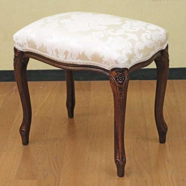 スツール ベージュ 猫脚 イタリア 完成品 ロレーナ スツール ベージュ 猫脚 イタリア 完成品 ロレーナ