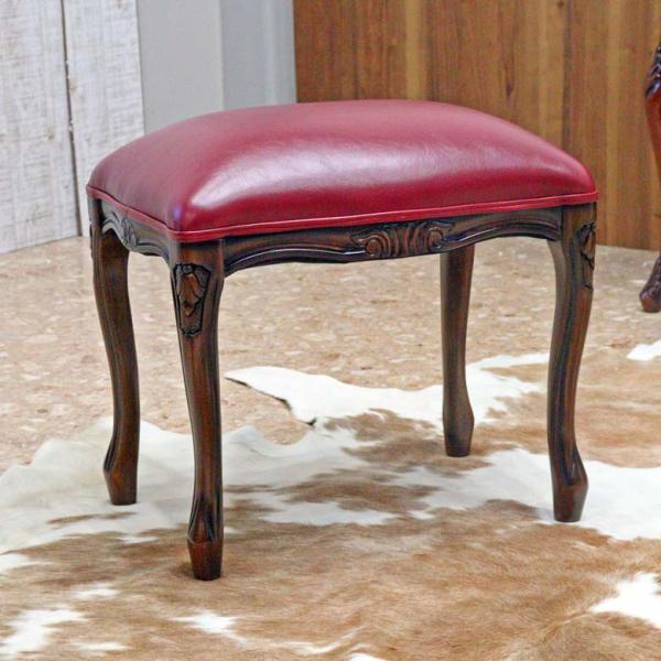 スツール 合皮 ワイン 猫脚 マホガニー レザー 木製 完成品 スツール 合皮 ワイン 猫脚 マホガニー レザー 木製 完成品